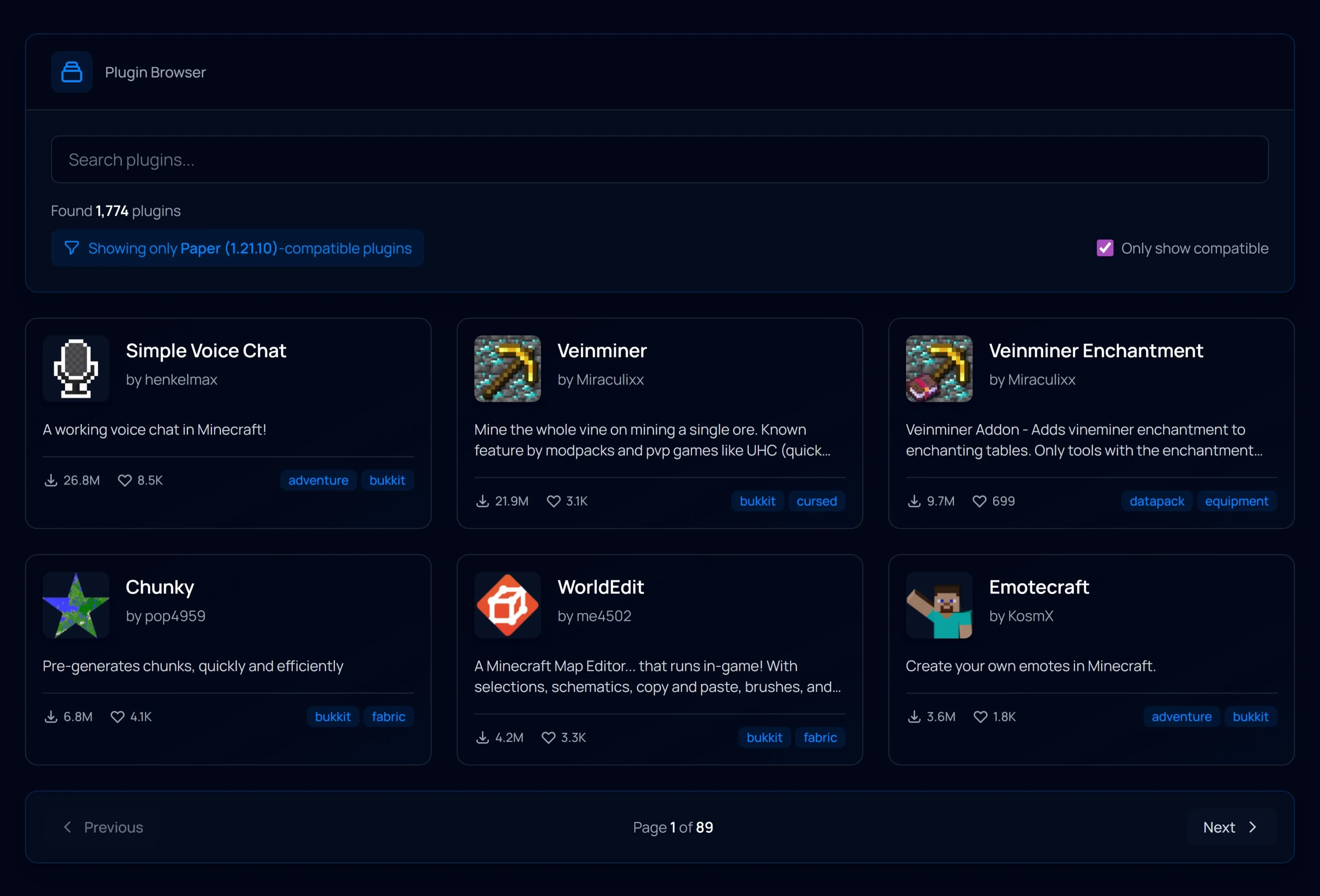 One-Click Modpacks background