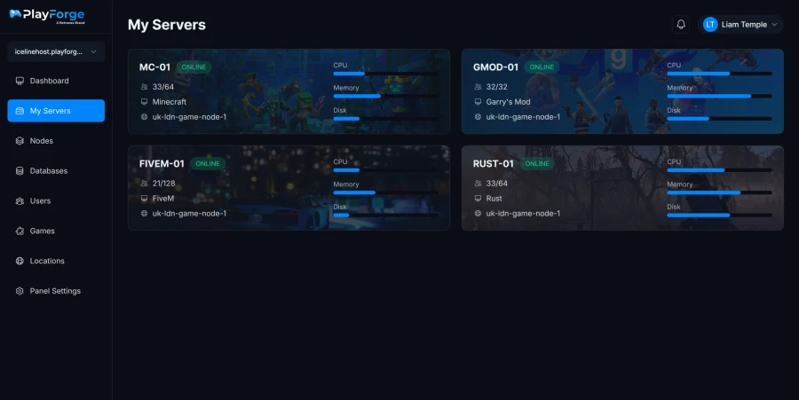 PlayForge Panel